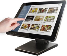 15" Capacitive LED Backlit Multi-Touch Monitor with Metal Stand for Restaurant