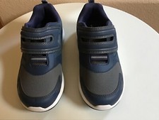 New Athletic Works Blue  Gray Memory Foam Sneakers Boys Size 2