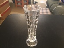 Glass Vase with Square Design on it