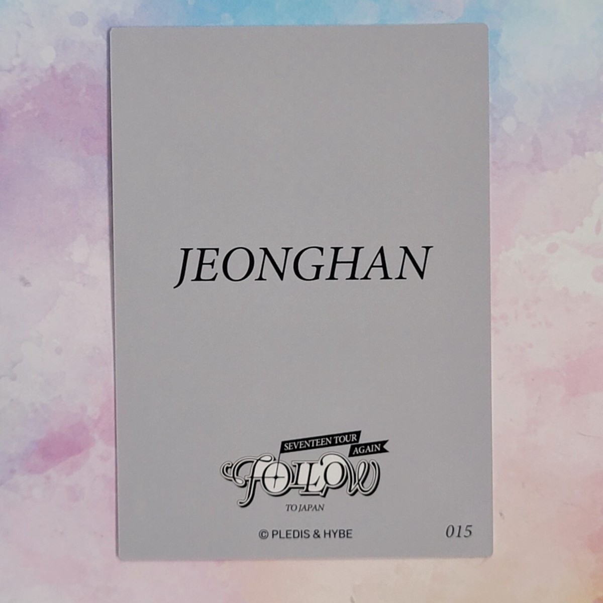 SEVENTEEN FOLLOW JAPAN TOUR AGAIN Photo card Official
