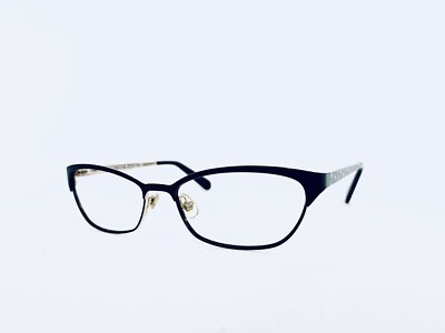 Kate Spade Black Gold Cat Eye Metal Polka Dot Temple Glasses
