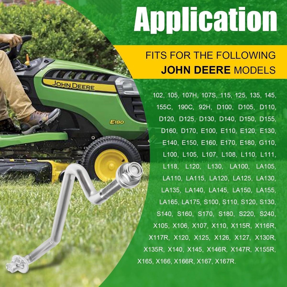 John Deere La150 Mower Front Deck Support Arm GX20497 for sale