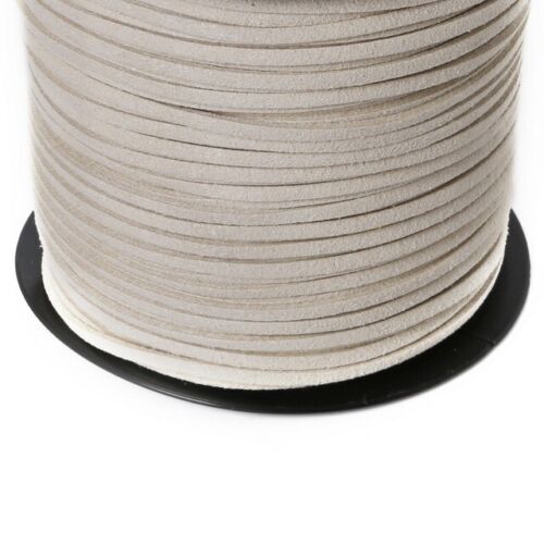 Flat Faux Suede Leather Cord 2.8mm Jewellery Velvet String Thong Craft UK Seller - Picture 31 of 72