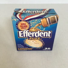 Vintage Efferdent plus listerine play for the gold promotional box