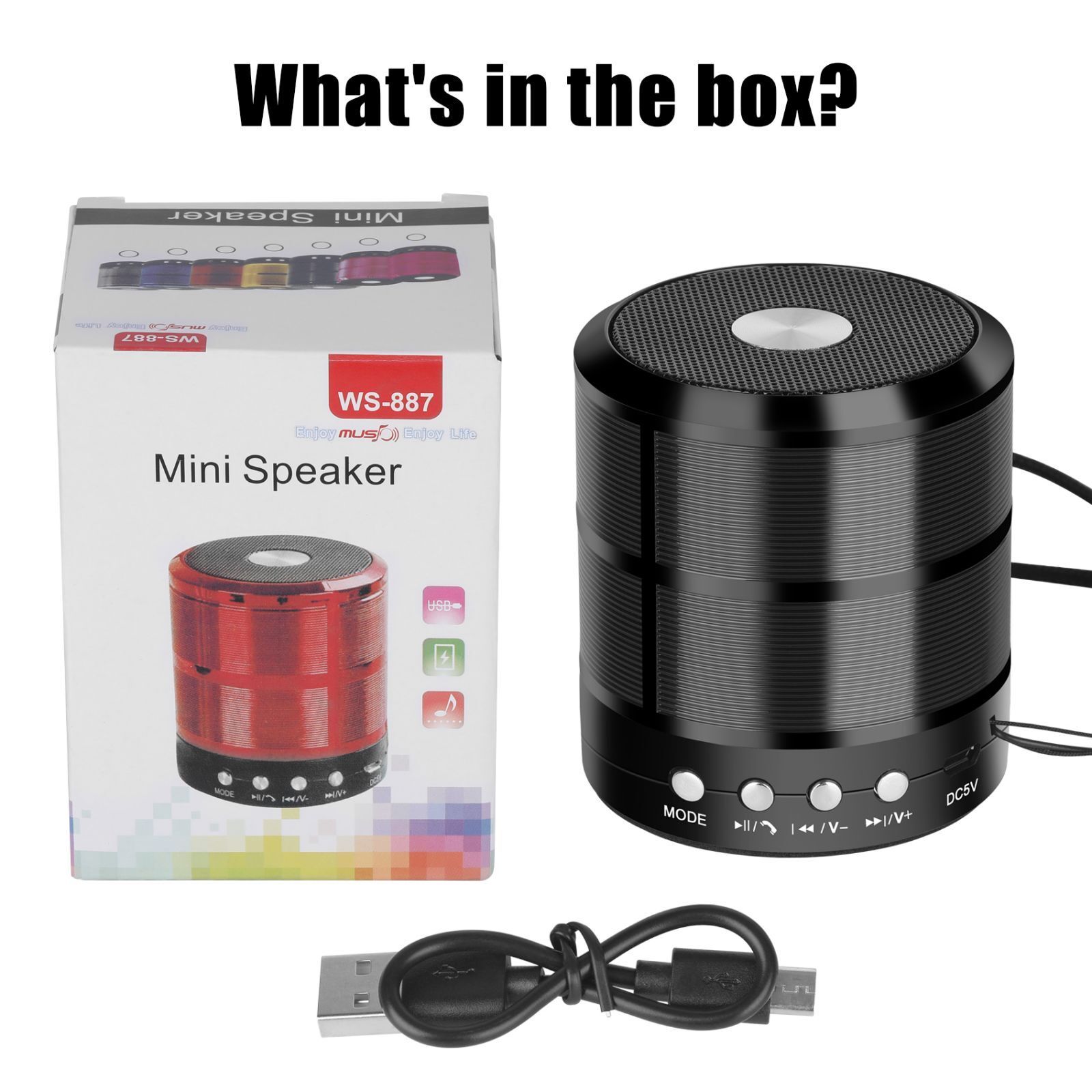 Portable Wireless Speaker with HD Sound and Bass, Waterproof for Home Party