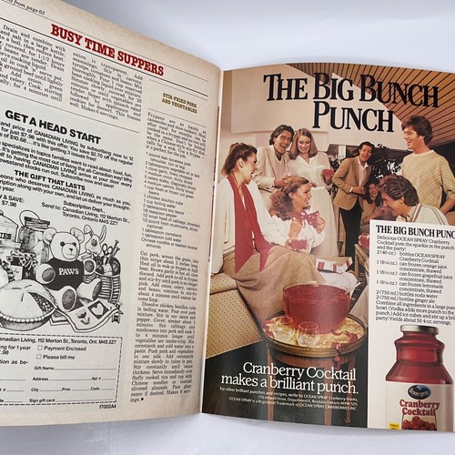 Canadian Living Magazine The Merry Christmas Cookbook Special 1980 VTG Recipes - Foto 10 di 10