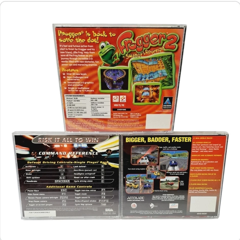 Lot Frogger 2 Swampy's Revenge Need For Speed Test Drive CD ROM PC Windows 95/98 - Image 2 of 3