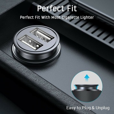 Dual USB Auto Ladegerät für 12V/24V Fahrzeuge Power Up Your Devices on the Roa