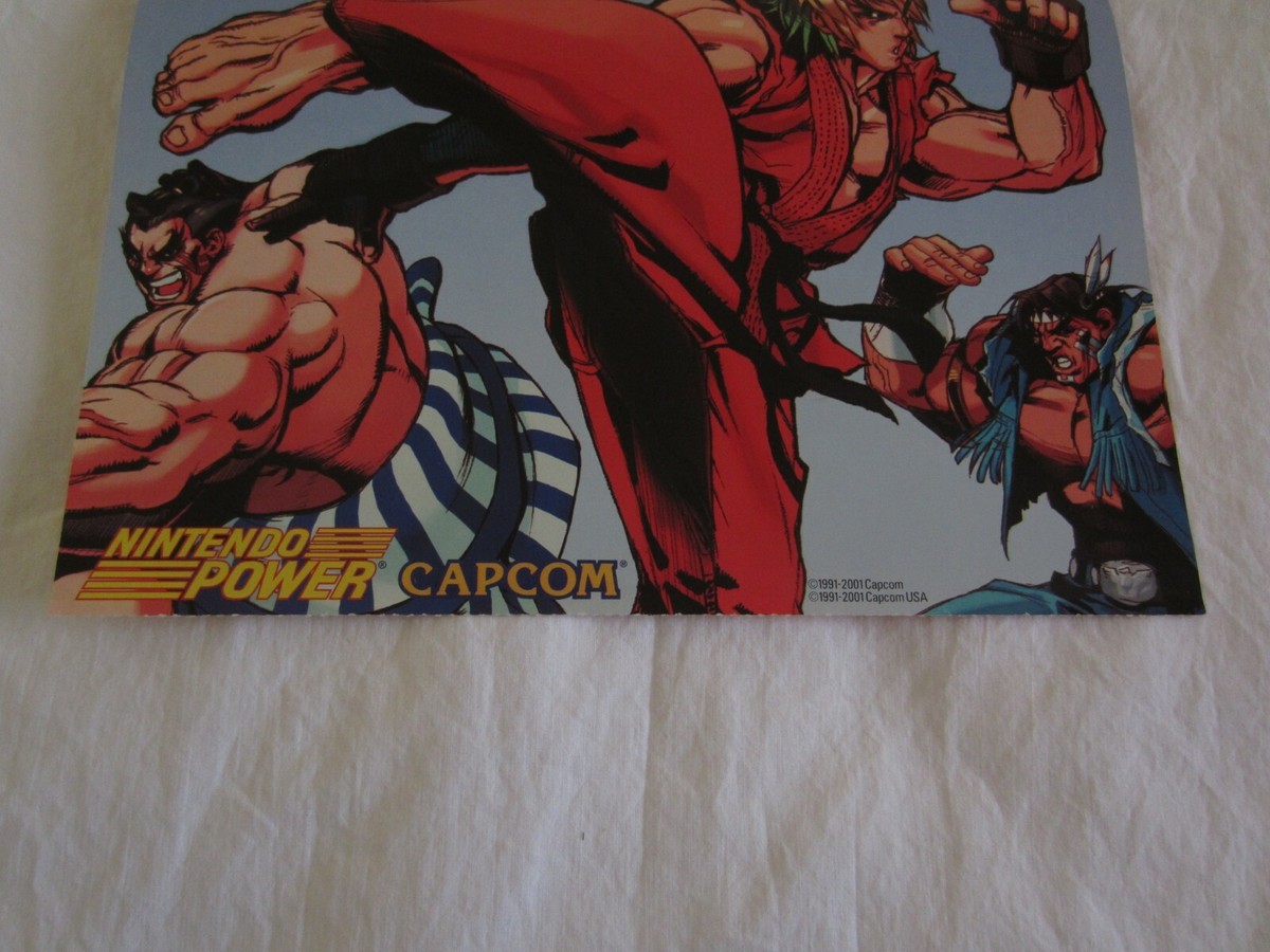 Super Street Fighter II Revival Nintendo Power Poster 1991 2001