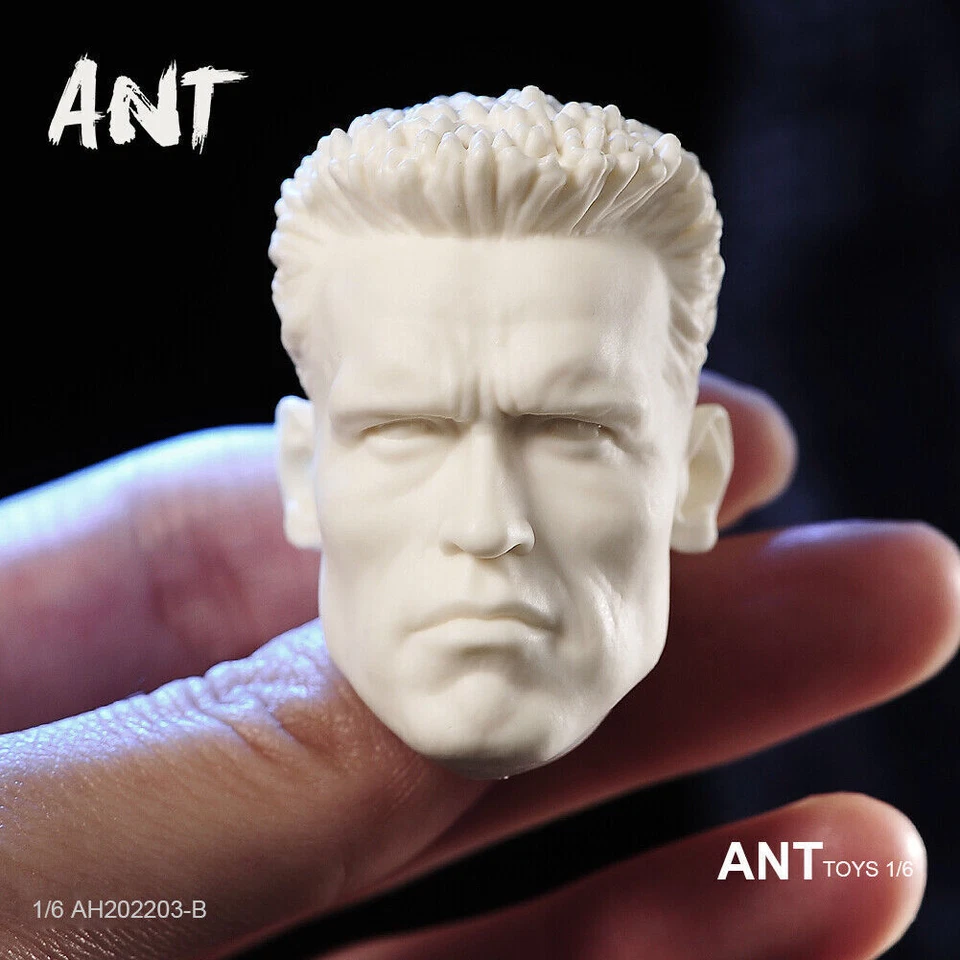 1:6 Scale Commando T800 Arnold Head Sculpt For 12" Male Action Figure Body Toys - Image 2 of 4