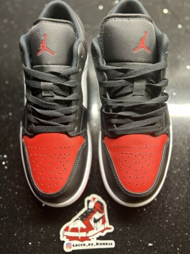 💥Nike Air Jordan Retro 1 Low 553558-161 “Bred Toe 2.0” Size 10 - Picture 3 of 7