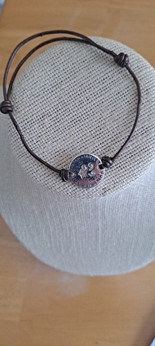 STERLING SILVER 925 IF YOU BELIEVE IN IT YOU CAN ACHIEVE IT LEATHER BRACELET!
