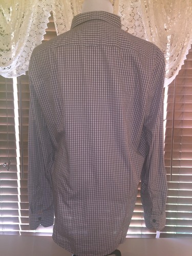 Mens EUC HUGO BOSS 2XL Brown/Beige Check LS Button Up Shirt - Picture 6 of 8