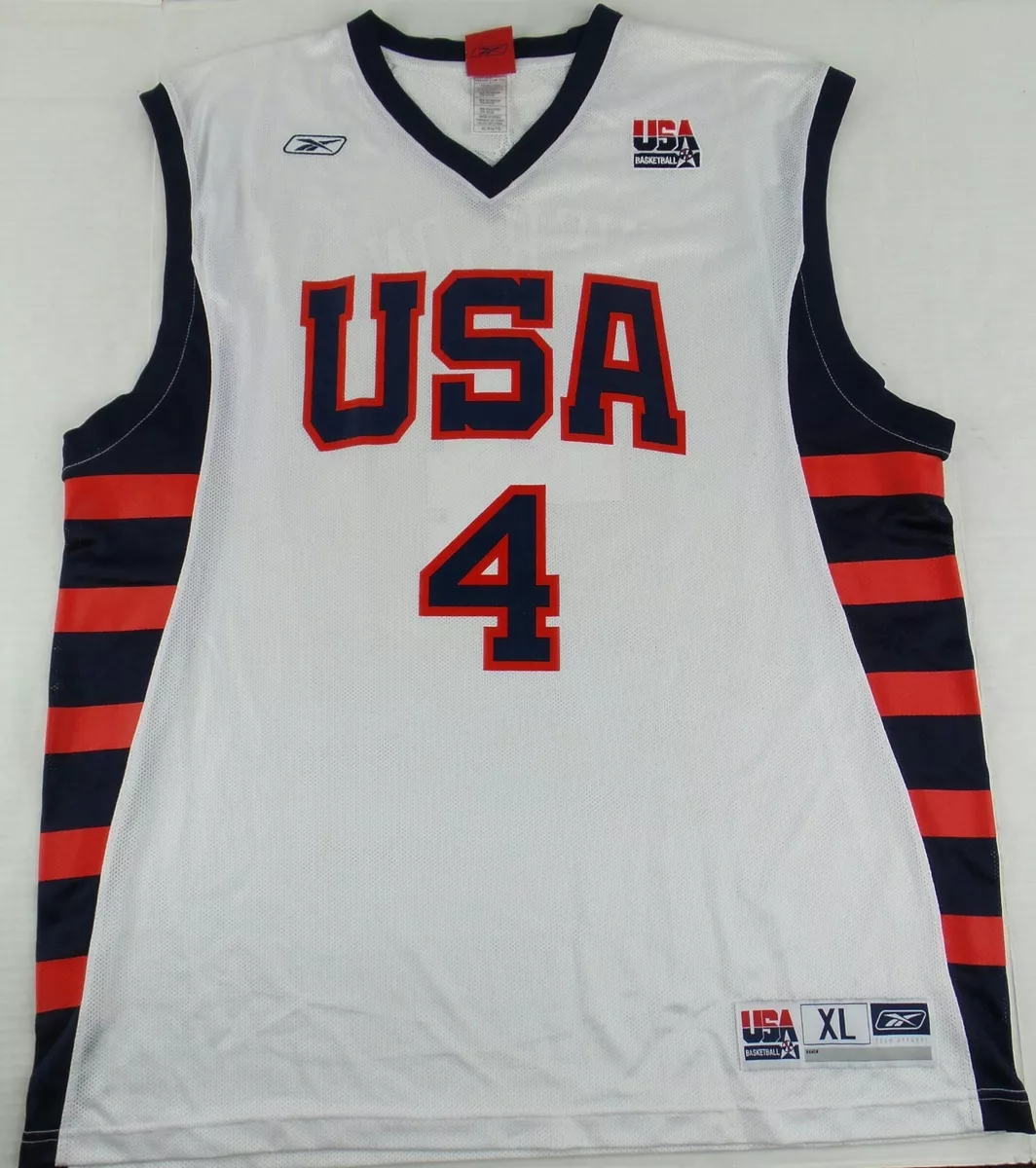 Vintage Reebok Team USA Allen Iverson Basketball Jersey Size Mens XL