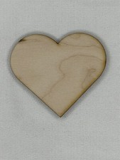 Custom Laser Cut Unfinished Heart Shape Wood Cutouts
