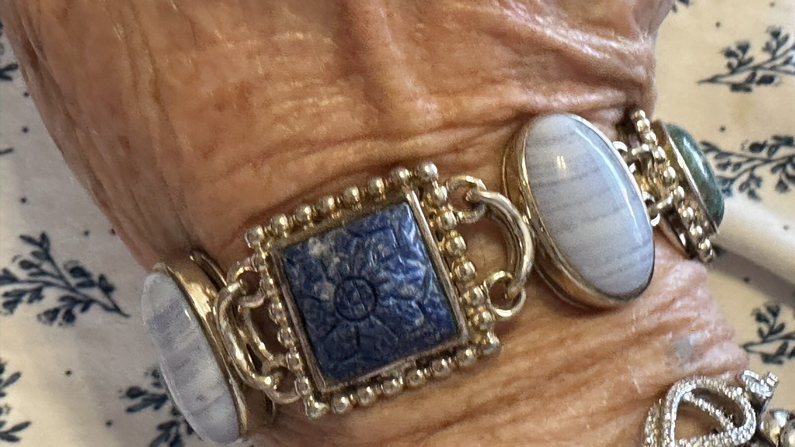 Multi-gemstone Sterling Silver Toggle Bracelet - image 5