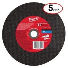 Milwaukee 49-94-9000 9" X 3/32" X 7/8" METAL CUT-OFF WHEEL  - (5Pack)