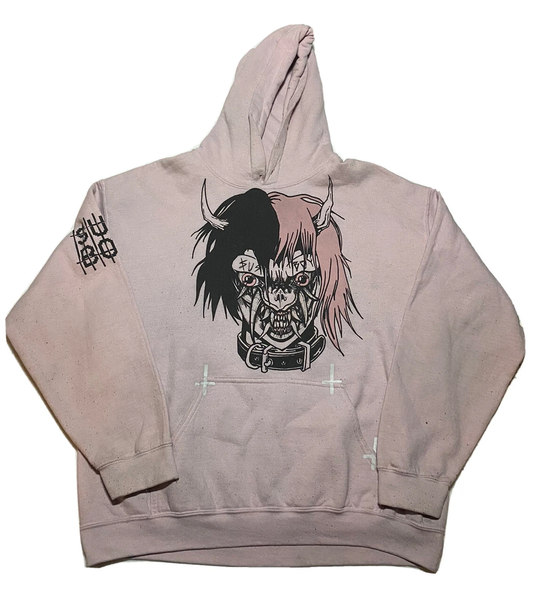 Sus Boy Hell Boy Light Pink Pullover Hoodie Size Large H3 eBay