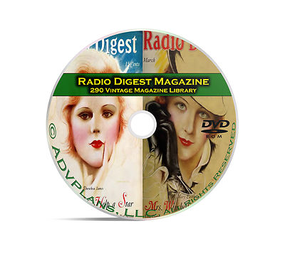 Radio Digest Magazine, 290 Classic Old Time Radio OTR Magazine Series DVD B92