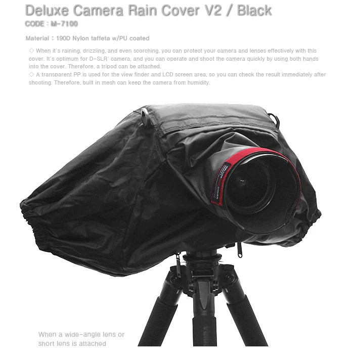 Matin Professional Camera Protector Rain Snow Cover Lens Protect Bag V2.0 Black - Image 2 of 4