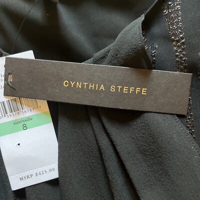 に Cynthia Steffe NWT Cocktail Dress Size 8 Black Sleeveless