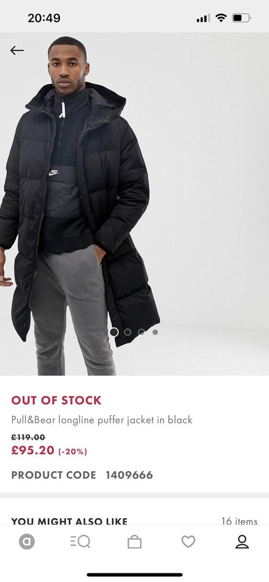 longline puffer coat UK