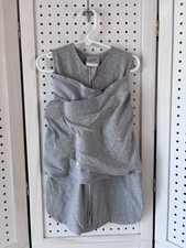 Halo Sleep Sack Baby Swaddle 0-3m Gray 100 Cotton EUC