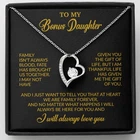 To My Bonus Daughter Necklace, Gift for Bonus Daughter, Step Daughter Birthday