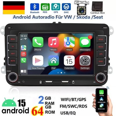 Android 15 Autoradio Für VW GOLF 5 6 Plus Touran Passat T5 GPS Apple Carplay SWC