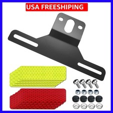 Trailer License Plate Bracket Holder - Black Stainless Steel Car Tag Frame fo...