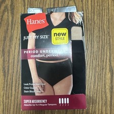 Hanes Period Protection Underwear Women  s Brief Size 13 5XL 2 Pack Super Absorb