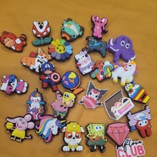 26 Pc Different Shoe Charms for Clogs or Wristbands PVC Charms also fits Crocs
