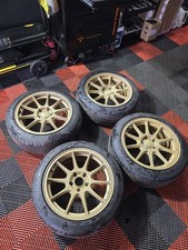 18" 5x114.3 Rota GRA Alloy Wheels Gold New Paint - JDM Honda Skyline + Fitment