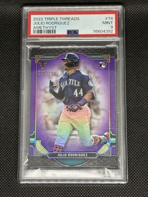 2022 Topps Triple Threads Amethyst Julio Rodriguez ROOKIE /299 #74 PSA 9 MINT