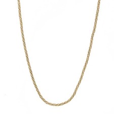 Yellow Gold Twisted Foxtail Chain Necklace 36 1/4" - 14k Italy