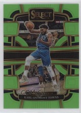2023 Panini Select Concourse Neon Green Prizm 60/75 Karl-Anthony Towns #5 02v3