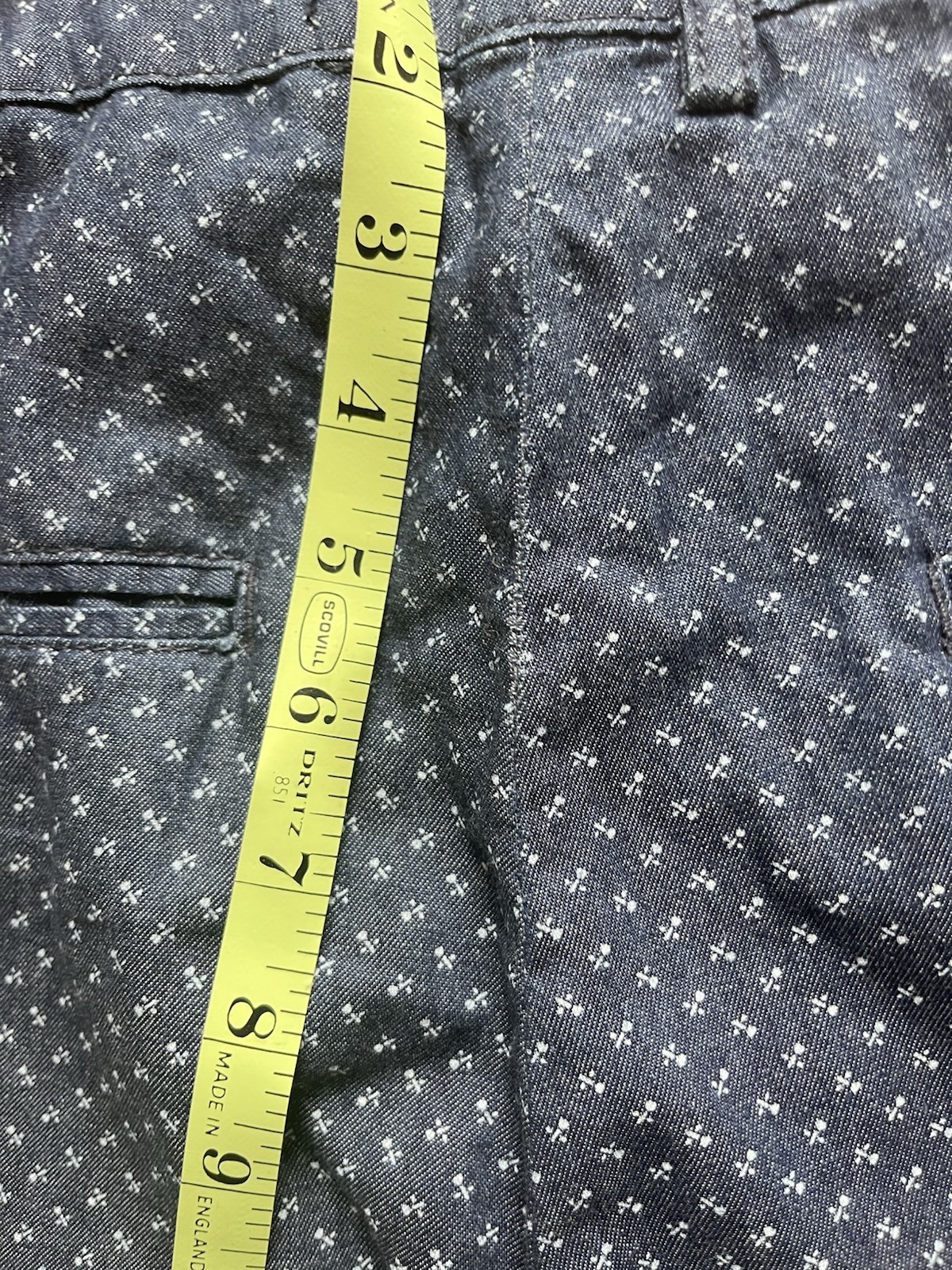 Zara Man Basic Pants Navy Patterned Lightweight S… - image 8