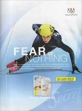 SECRET Beauty 1-Page PRINT AD 2010 Olympic speed skater ALLISON BAVER