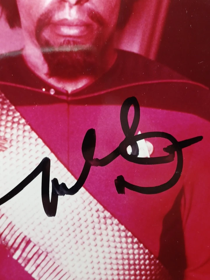 Фотография Майкла Дорна подписанная 1991 Star Trek следующее поколение 8 x 10 рекомендуемая розничная цена 25 - Изображение 2 из 4