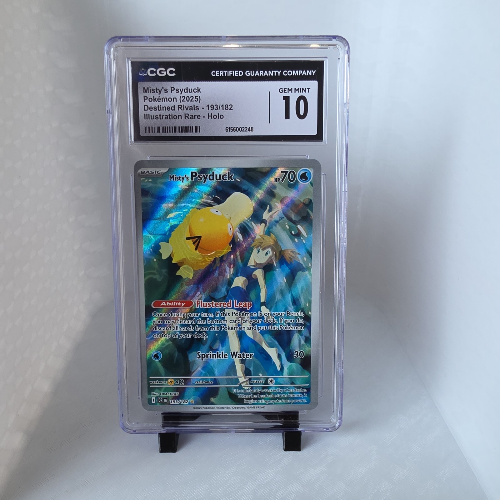 Misty's Psyduck Destined Rivals 193/182 Illustration Rare CGC Gem Mint 10