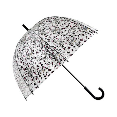 Fulton Birdcage 2 Leopard Print Umbrella, Sheer,...