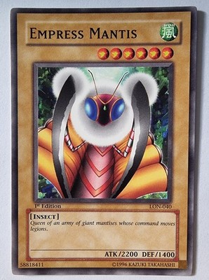 Yu-Gi-Oh! Kaiserin Mantis Vintage 1st Edition LON-040