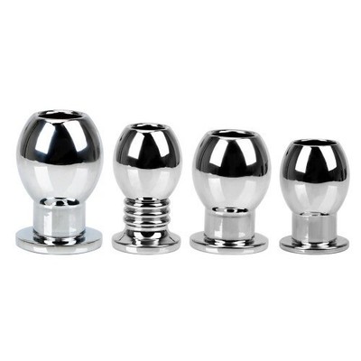 Edelstahl-Einlauf-Stecker-Metall-Dilatator-Hohl-Anal-Bahre-Sex-Spielzeug-