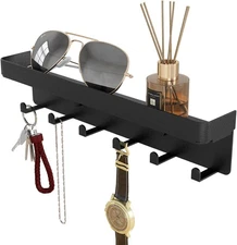 Key Holder for Wall Rustic Key and Mail Organizer 6 Key Hooks with Shelf Small K