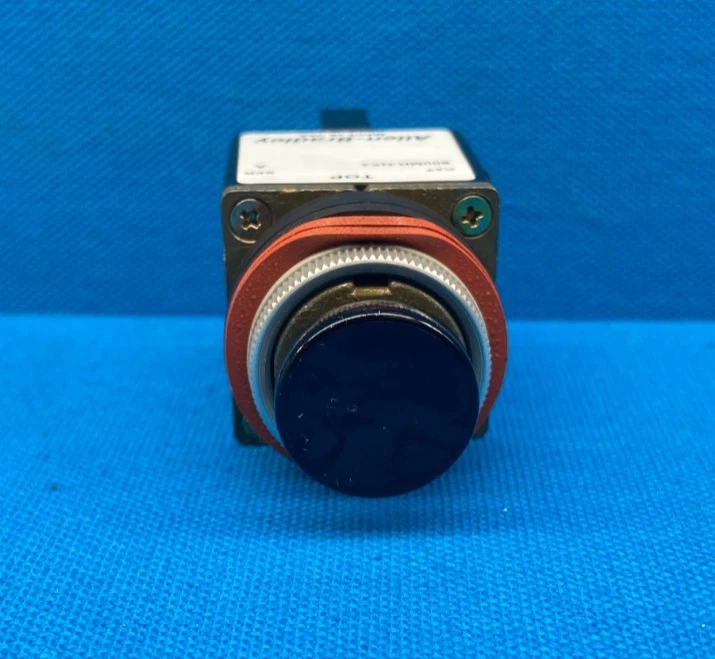 Allen Bradley 800MR-NX4 Replacement Small Round Push Button Unit Black Cap - Image 4 of 4