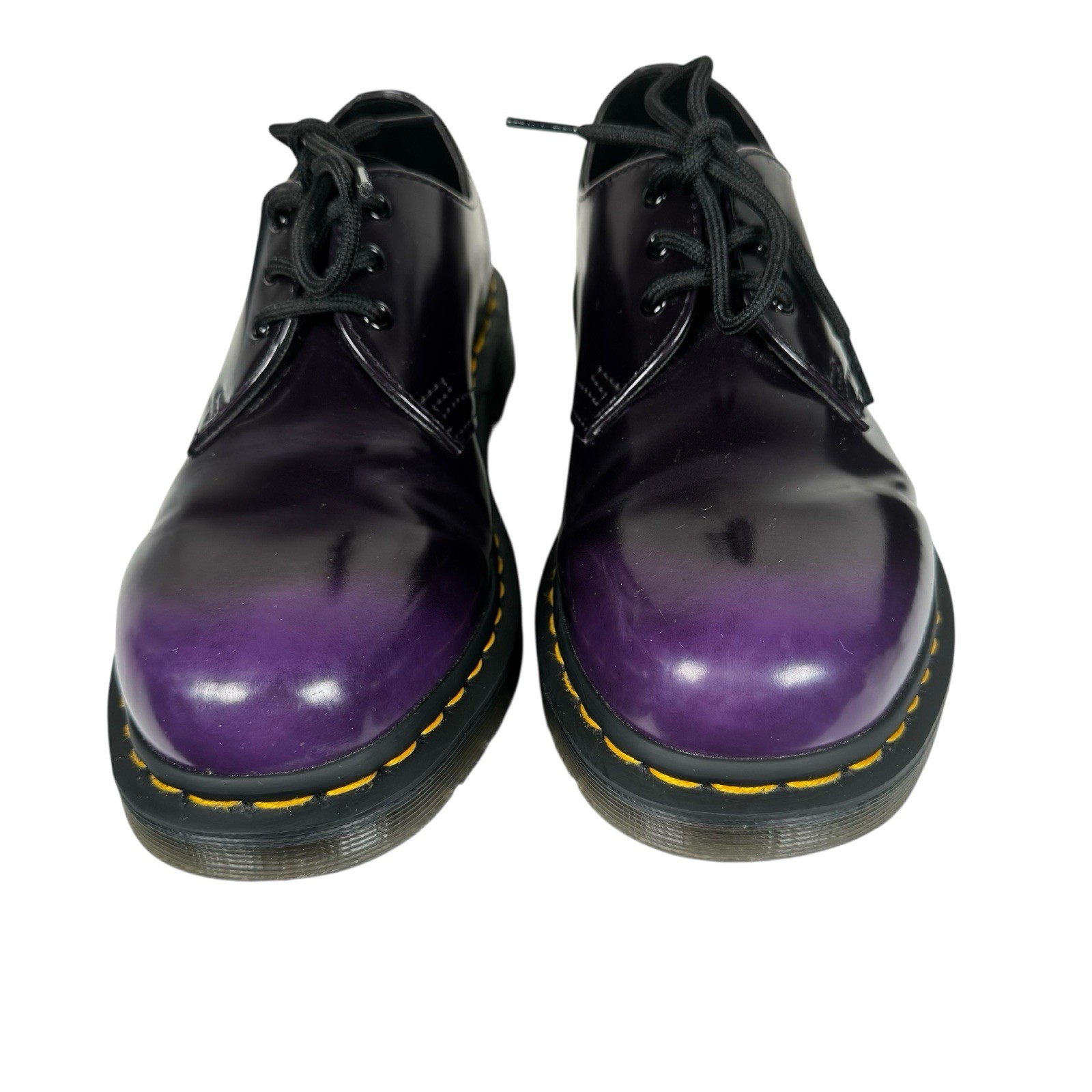 SAOLA Dr. Martens Nero Viola Vegan Ruboff Oxford Stringate Derby Taglia 8M 9L