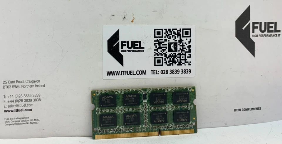 Adata  2GB  DDR3  SDram memory module   PC3-10600  -  H3300391911-1103 - Image 3 of 3