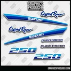 Suzuki LT250R Quadracer Decals Graphics Sticker 87-92  White Model Premium Vinyl