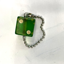 Vintage Apple Green Dice Keychain Ball Chain ...