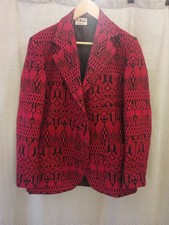 Vintage 60s Dinata Blazer Tipica Style Intricate Geometric Print Retro Blazers